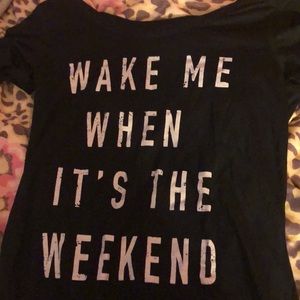 Black letter print shirt